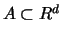 $A\subset R^d$